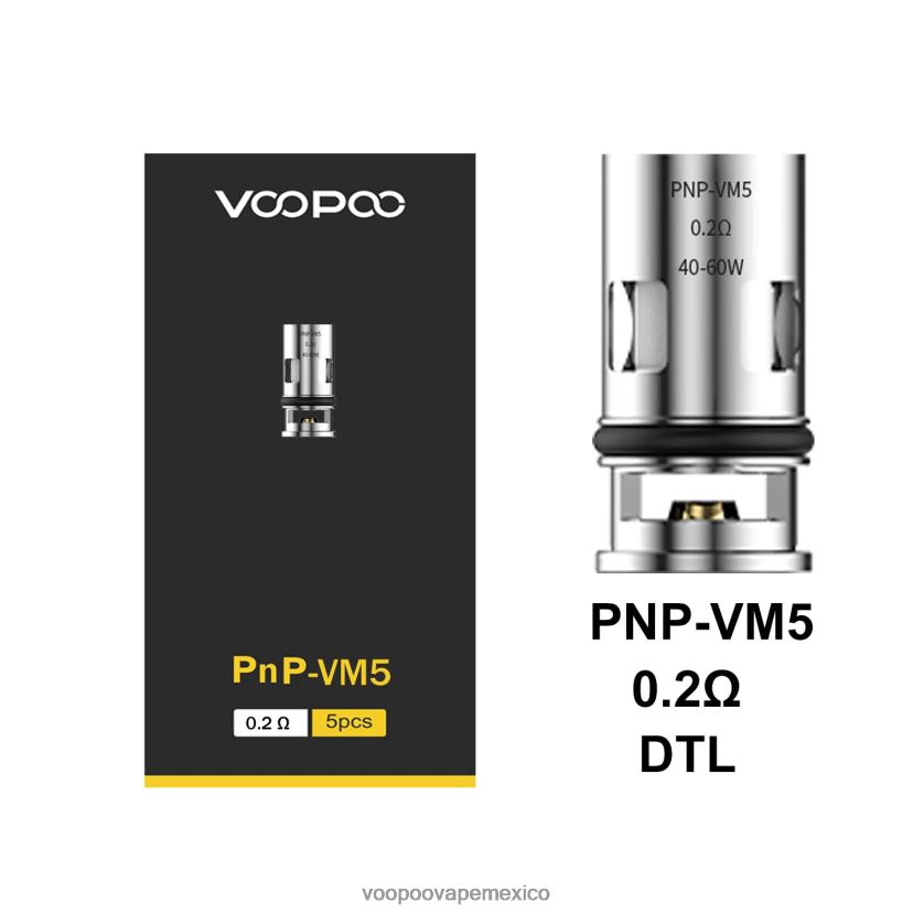 VOOPOO Vape Coil México | VOOPOO PNP bobinas (5 piezas) pnp-vm5 FJN2H8599