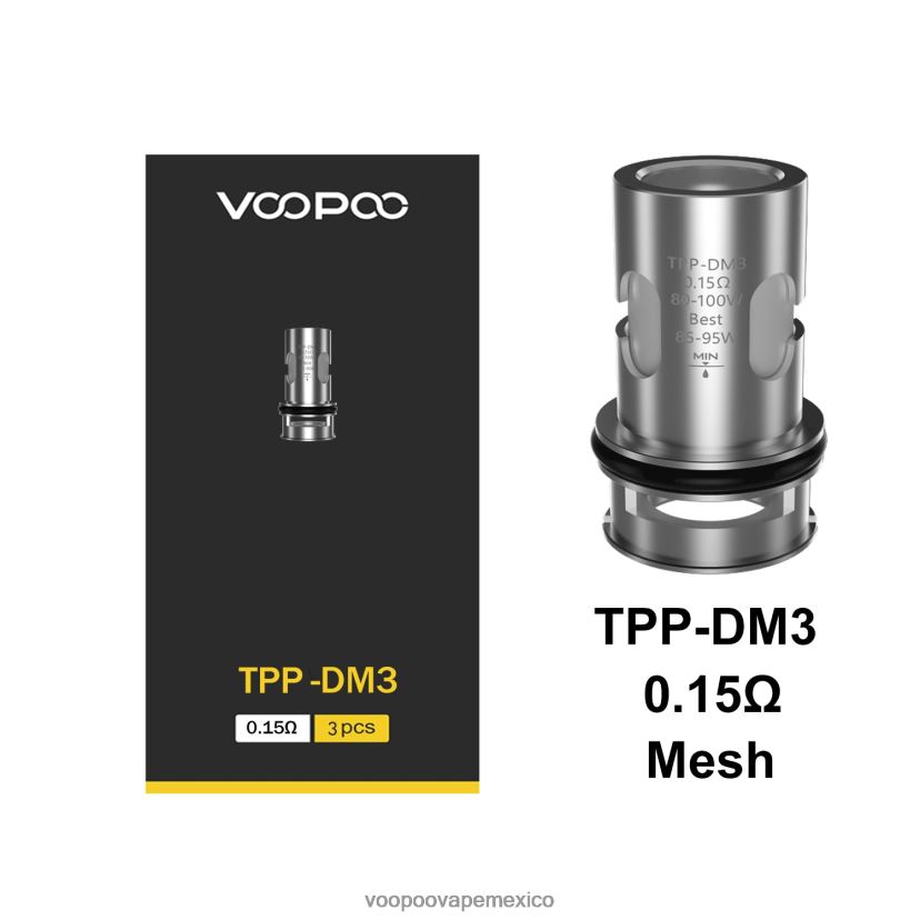 VOOPOO Drag Precio México | VOOPOO TPP bobinas (3 piezas) tpp-dm3 FJN2H8610