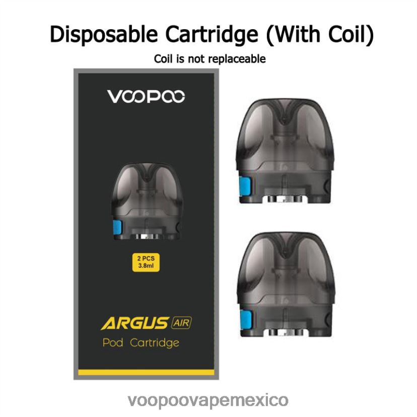 VOOPOO Precio México | VOOPOO ARGUS AIR cartucho de cápsulas (2 piezas) cápsula con bobina de 0,8 ohmios FJN2H8535