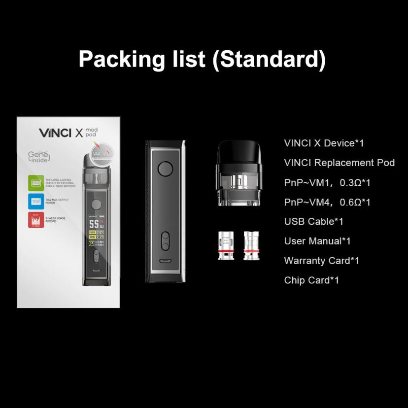 VOOPOO Vape Amazon | VOOPOO VINCI X kit de cápsula mod Fibra de carbon FJN2H8346